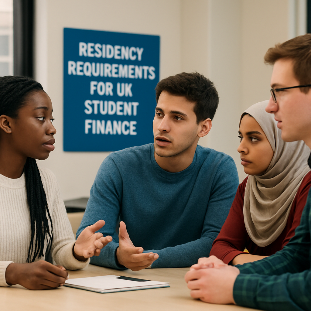 Students discussing residency requirements