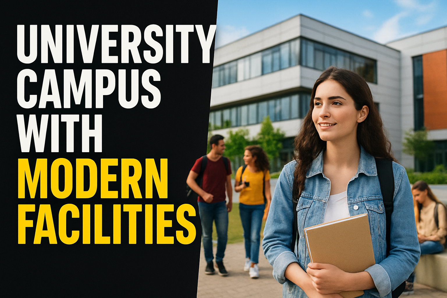 University campus with modern facilities