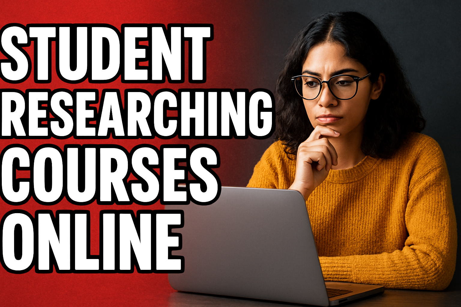 Student Researching Courses Online