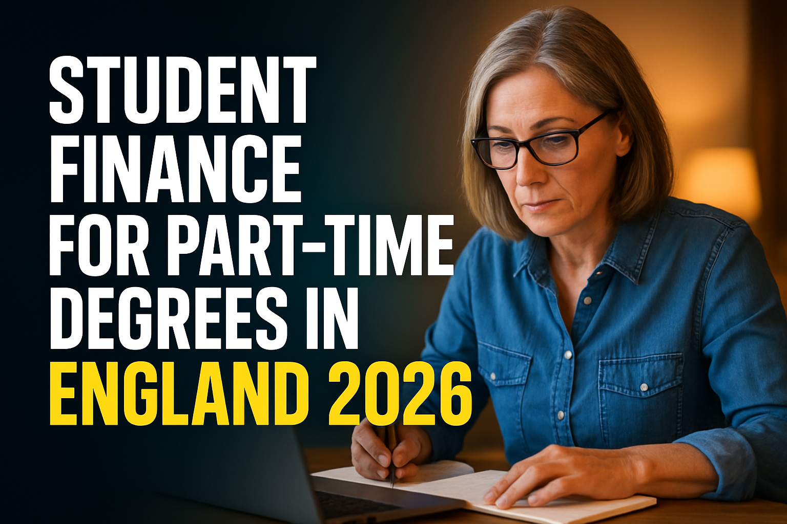 Mature student studying part-time