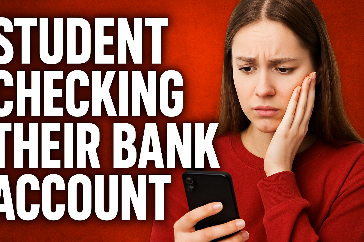 Student checking their bank account