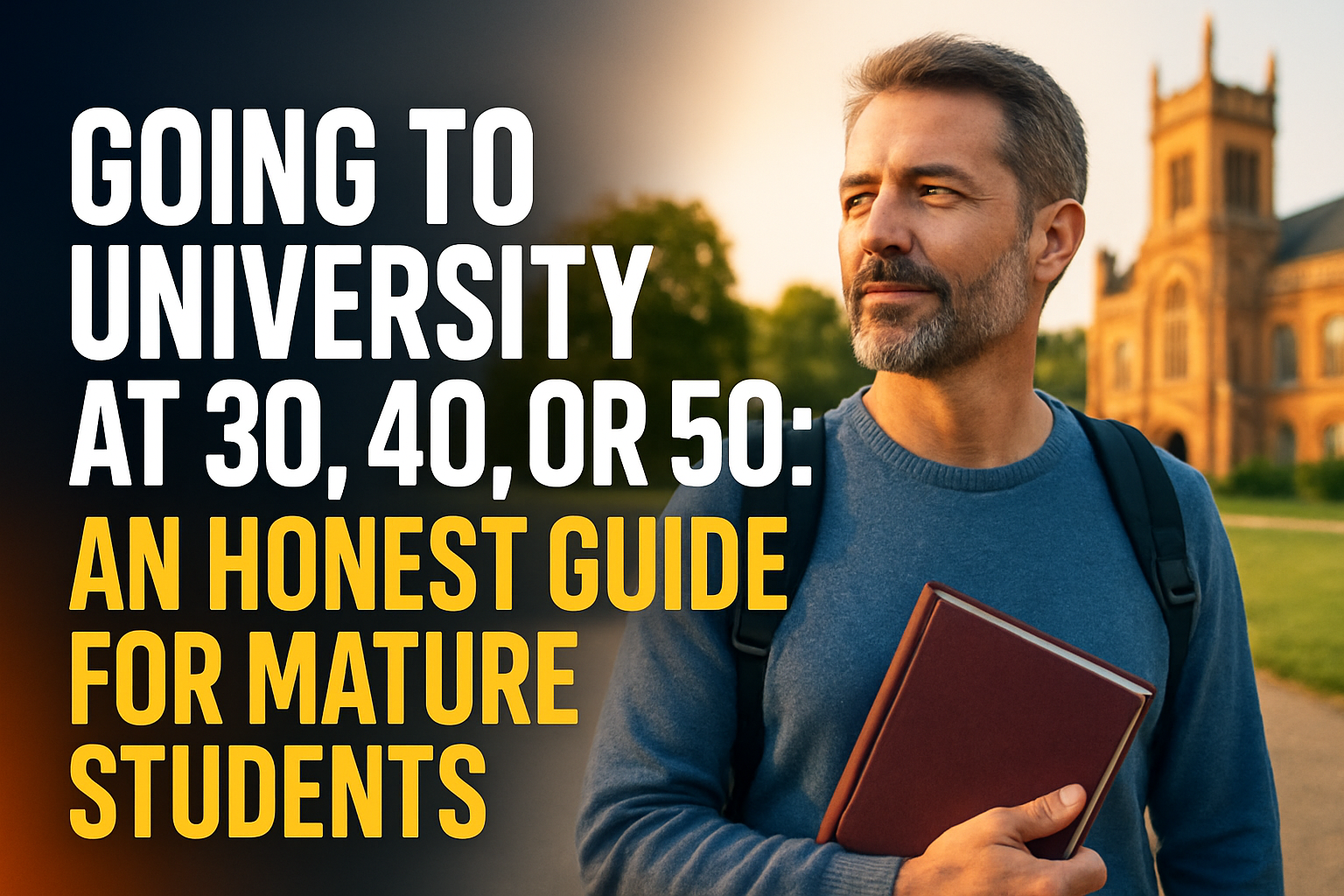 Mature student on campus