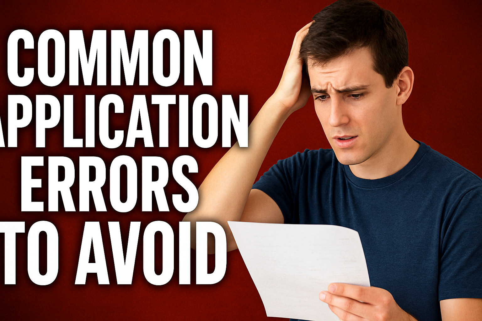 Common application errors to avoid