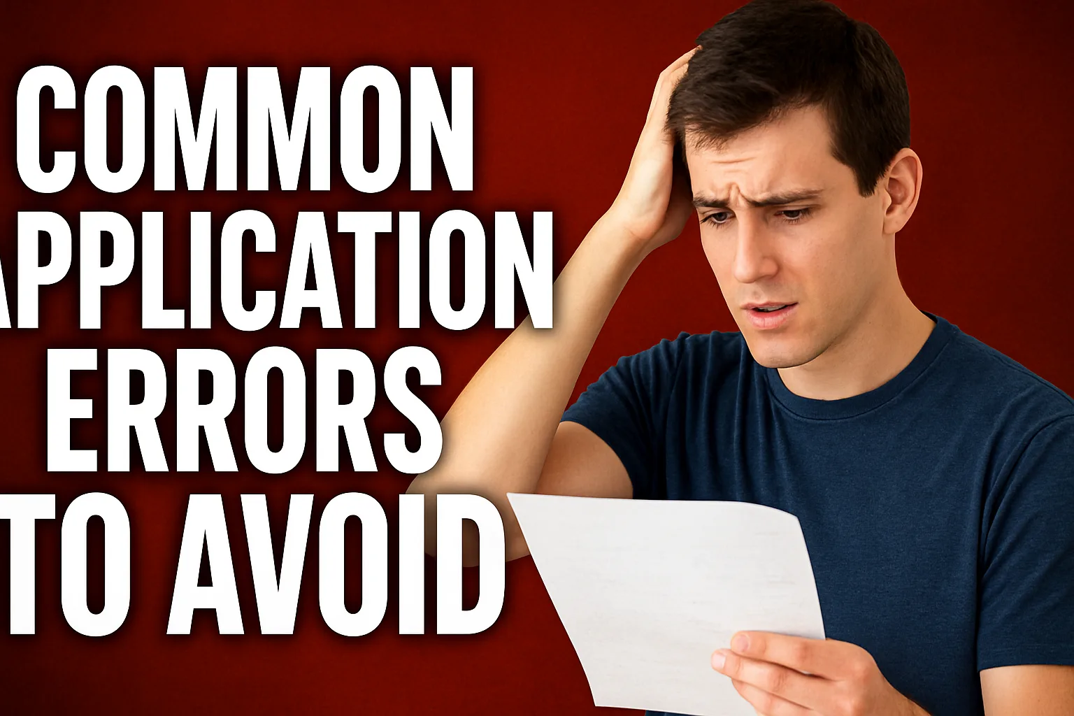 Common application errors to avoid