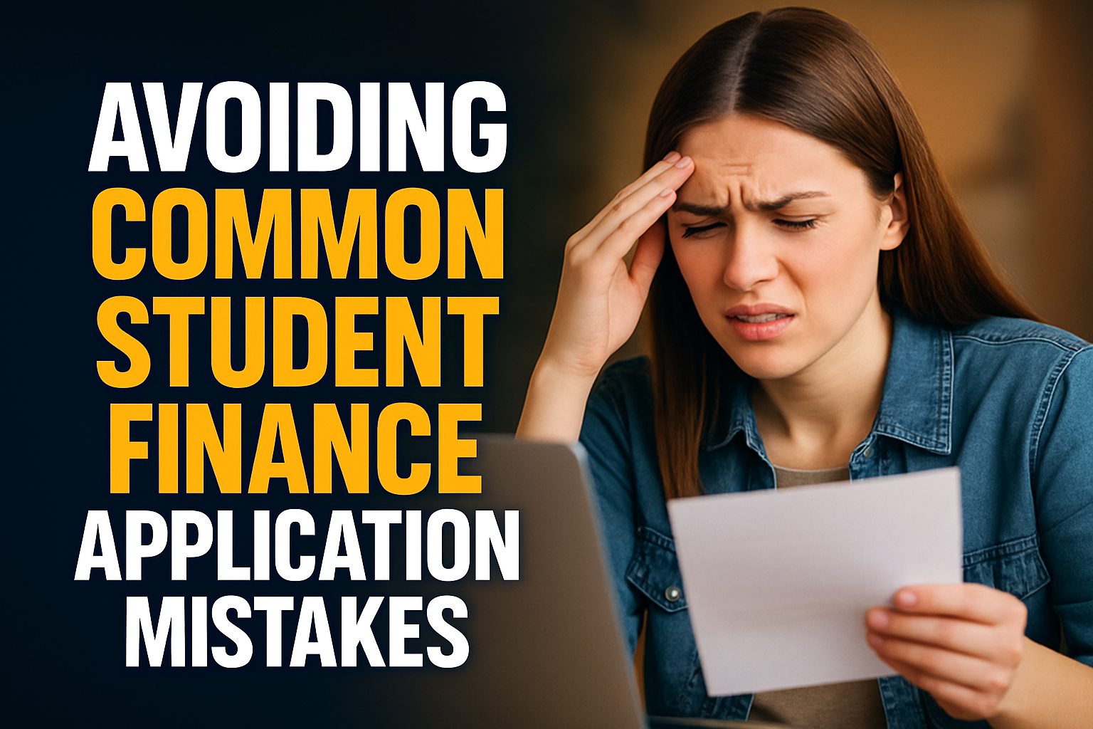 Avoiding mistakes in student finance applications