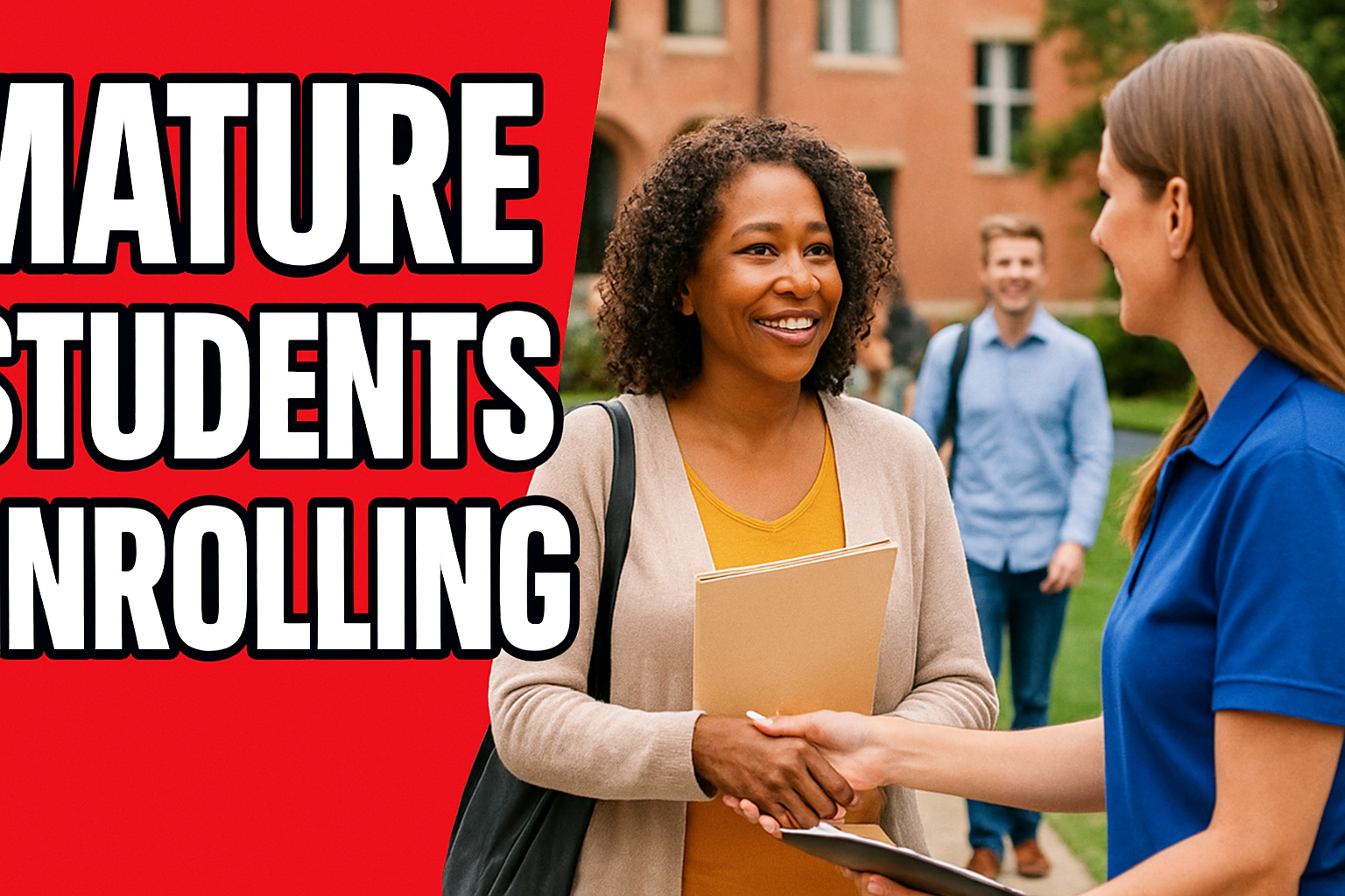 Mature students enrolling