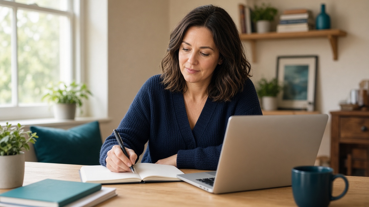Mature UK student reviewing Student Finance England maintenance loan living cost rates on a laptop