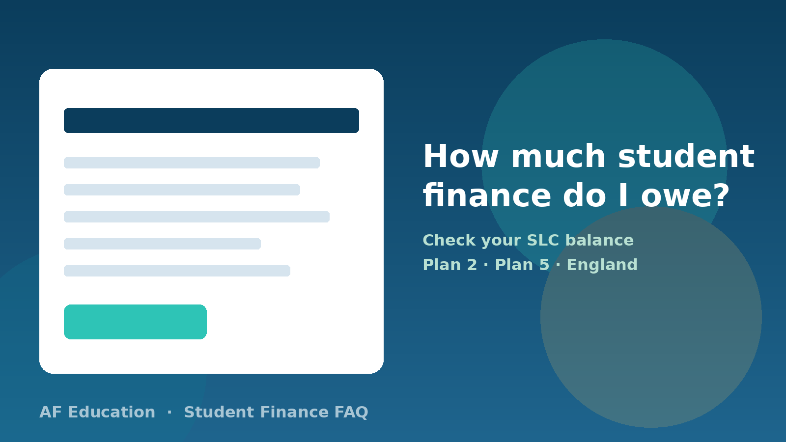 How much student finance do I owe — check your Student Loans Company balance and Plan 2 or Plan 5 thresholds