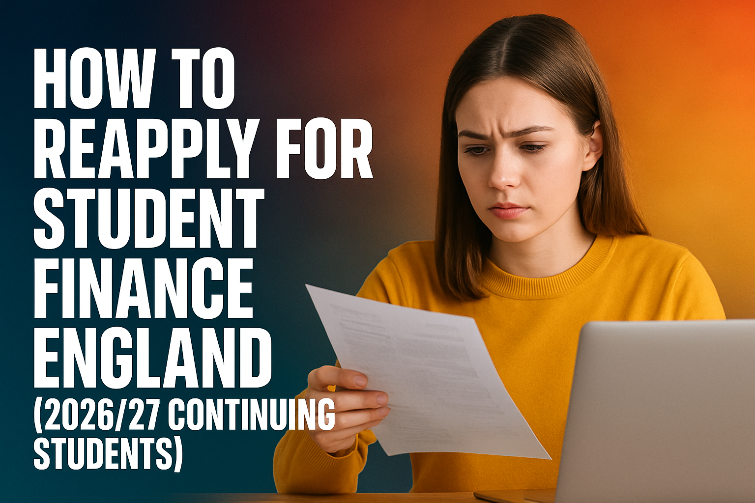 How to Reapply for Student Finance England (2026/27 Continuing Students)