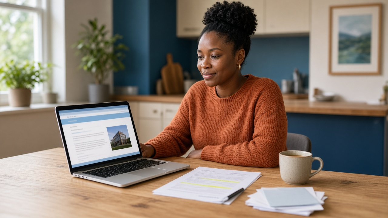 UK student reviewing Special Support Element and Special Support Grant options for Student Finance England on a laptop